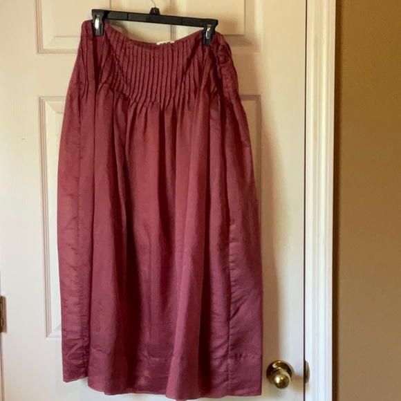 Future Collective Women’s Top Pleated A-Line Lined Bohemian Midi Skirt Size 8 - Picture 1 of 12